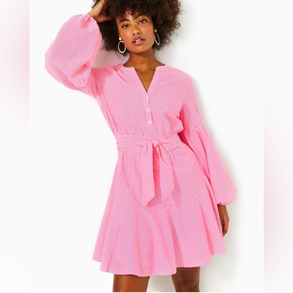 Lilly Pulitzer Carla Striped Dress - Roxie Pink Harbor